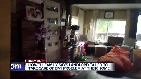 Howell family says landlord failed to take car of bat problem a their home