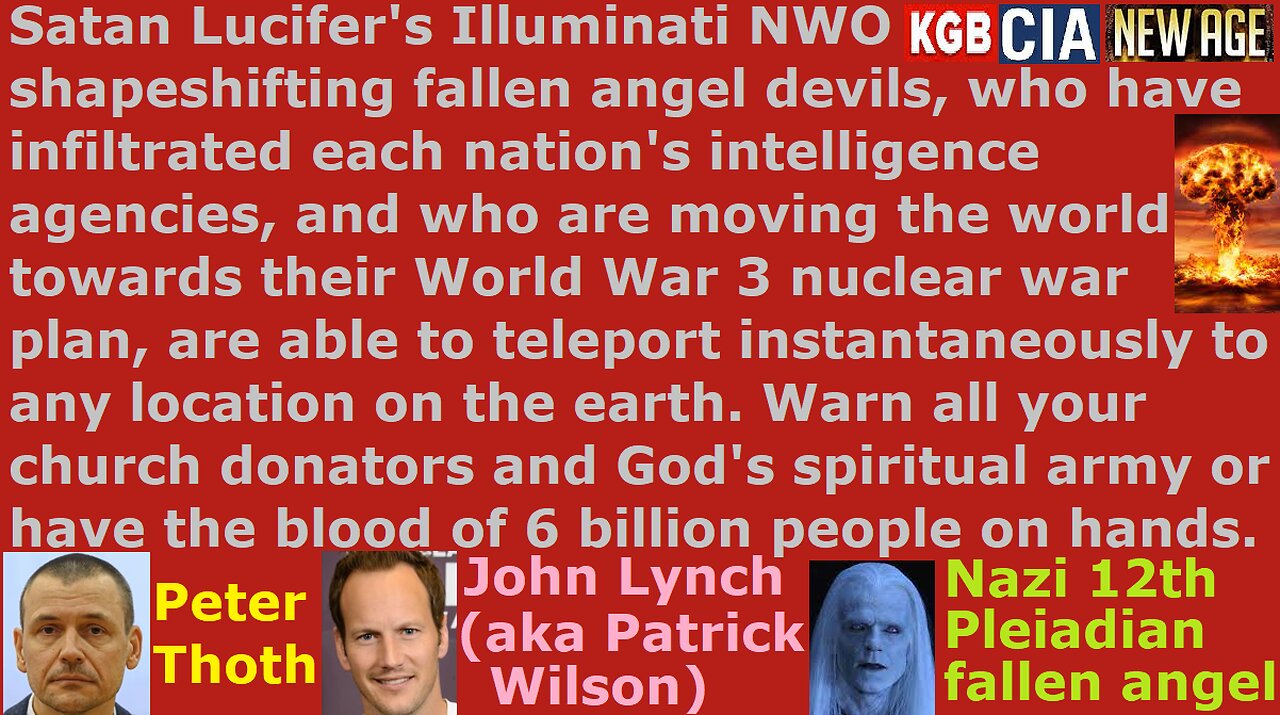 Warn! NWO fallen angels infiltrated in each intelligence agency to manage WW3 teleport to any nation