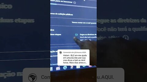 Respondendo inscritos posso mandar para avaliação se...