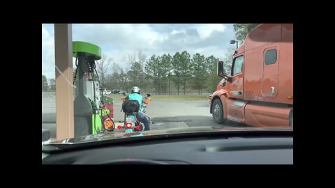 40 minutes of my wife riding her motorcycle in high cross winds