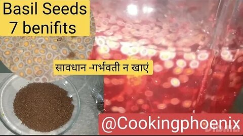 Basil Seeds 7 Benifits । तुलसी के बीज खाने के 7 फायदे जानें।@cookingphoenix