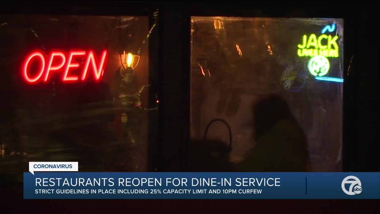 Michigan restaurants reopen for dine-in service