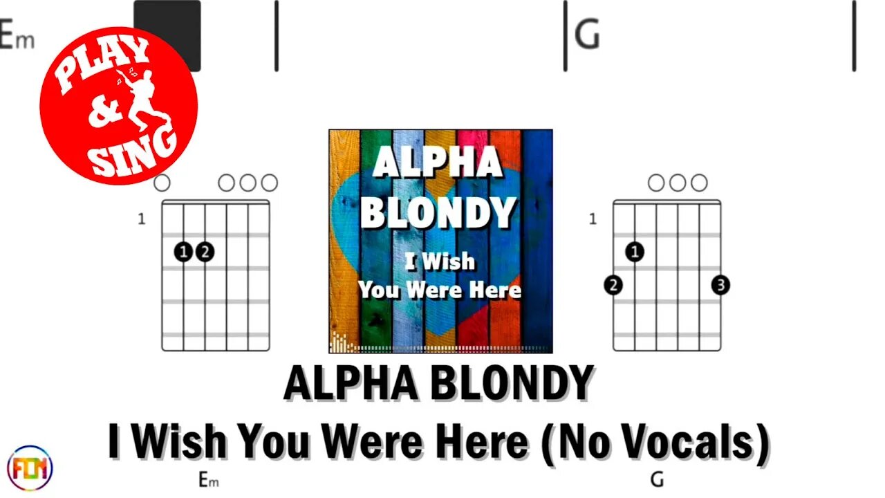 ALPHA BLONDY I Wish You Were Here FCN GUITAR CHORDS & LYRICS NO VOCALS