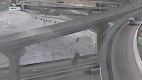 Man who fell 70 feet off Zoo Interchange was driving 77 mph in a 55 zone, traffic report shows