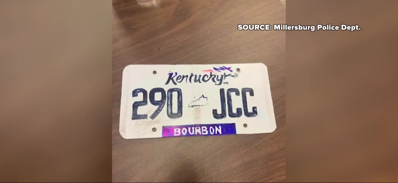 Kentucky driver uses hand-drawn license plate