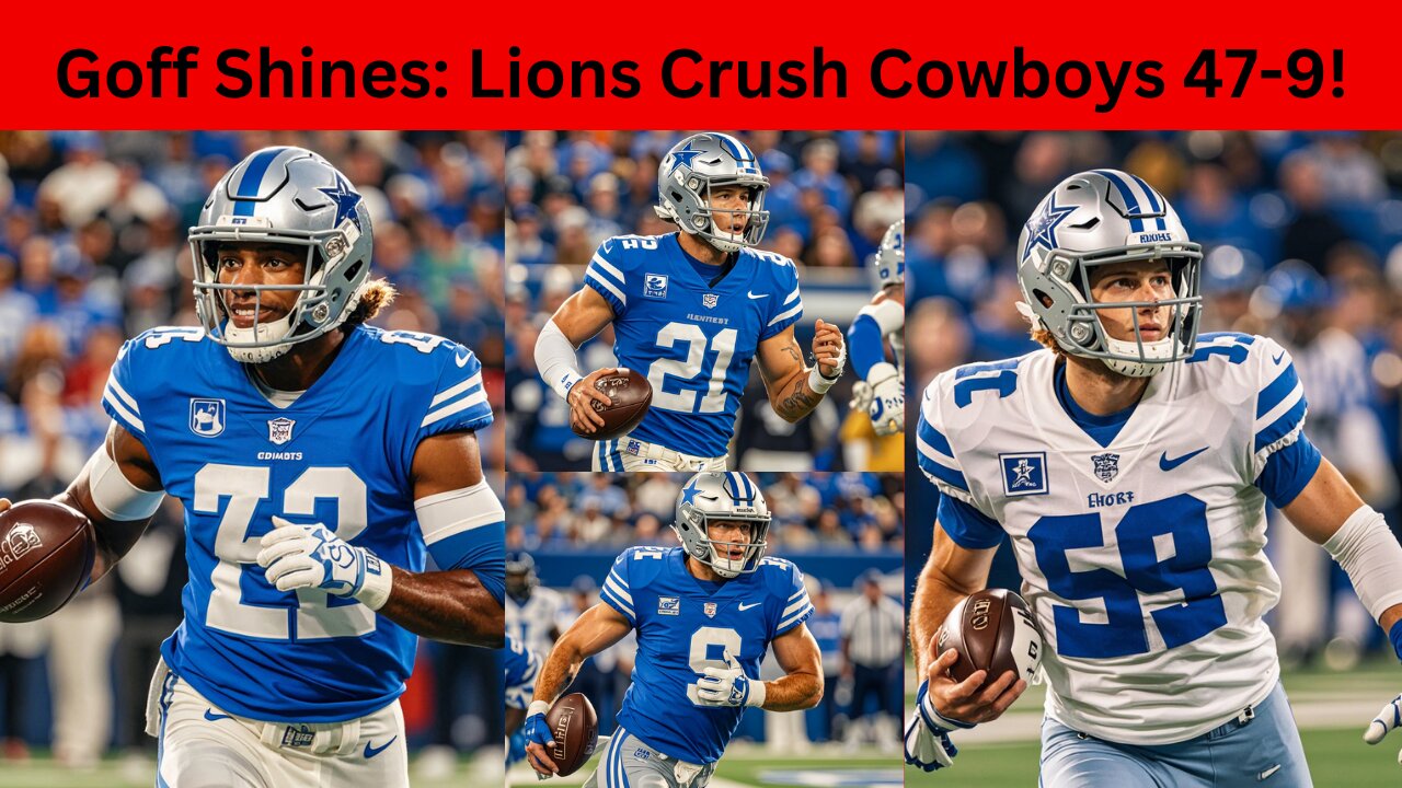 Goff Shines: Lions Crush Cowboys 47-9!