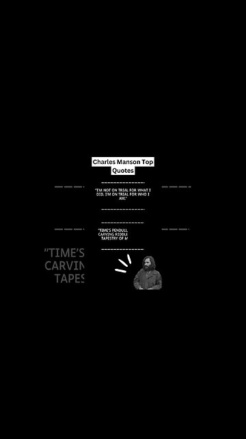 Charles Manson Quotes! #quotes #crime #truecrime #criminal #charlesmanson #shorts #horrorshorts