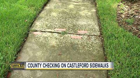 County checking on backlog of sidewalk repairs