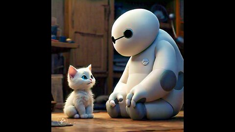 Cute Cat Gif With Baymax