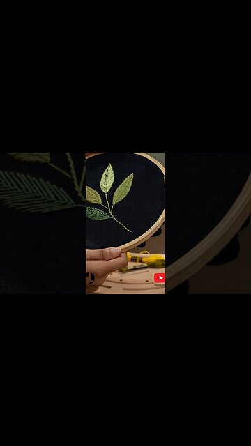 Embroidery leaves - How to stitch Leaves #embroideryleaves