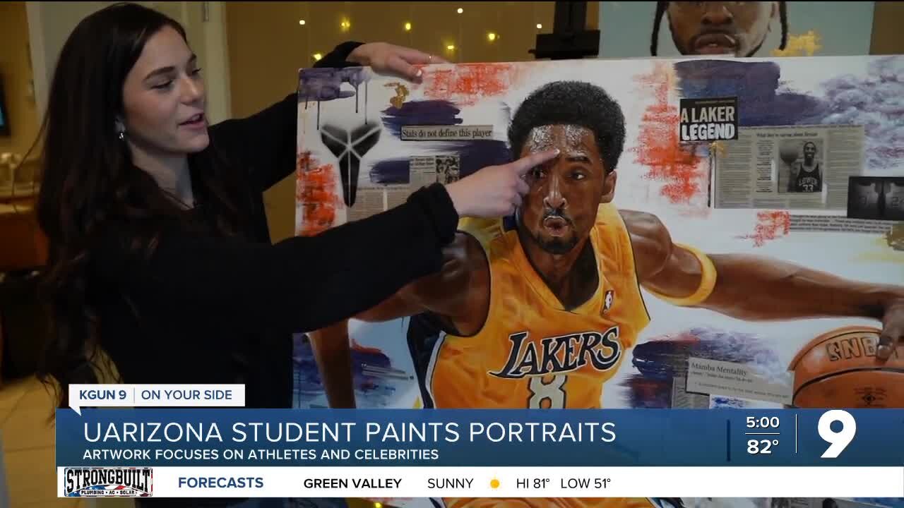 UArizona student paints lifelike portraits