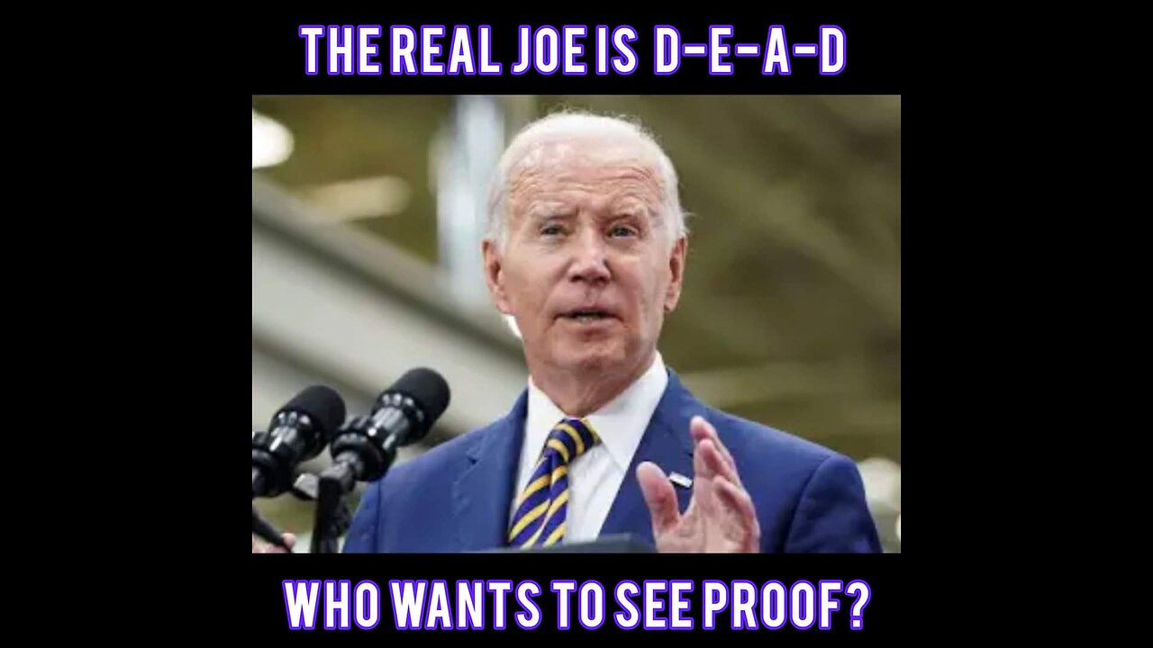 Biden is D-E-A-D heres your proof