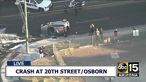Serious crash at 20th Street and Osborn