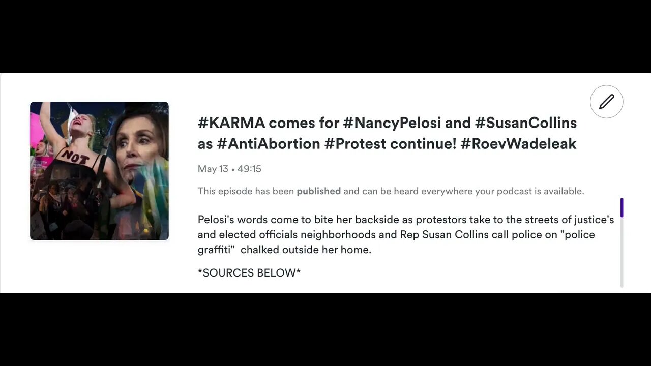 #KARMA comes for #NancyPelosi and #SusanCollins as #AntiAbortion #Protest continue! #RoevWadeleak