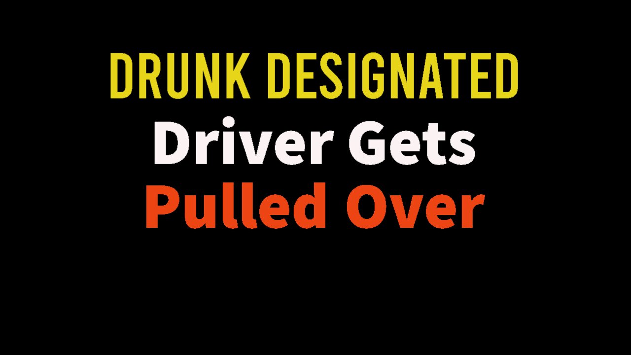 Drunk Designated Driver Gets Pulled Over