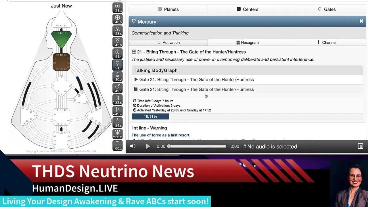 Earth 48.3 Neutrino News Human Design Transit