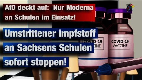 AfD deckt auf: Nur Moderna an Schulen im Einsatz! Frank Peschel, AfD