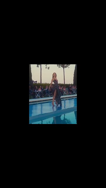 Natasha Poly in Versace x Dua Lipa show.