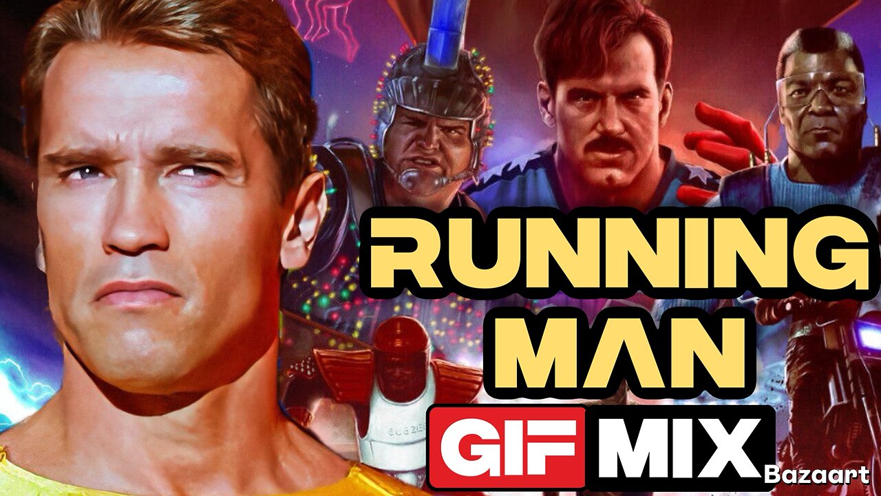 RUNNING MAN GiF MIX #runningman #80s #arnoldschwarzenegger