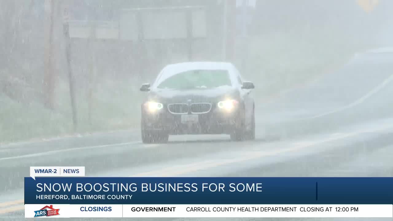 Snow boosting business for some in Baltimore County