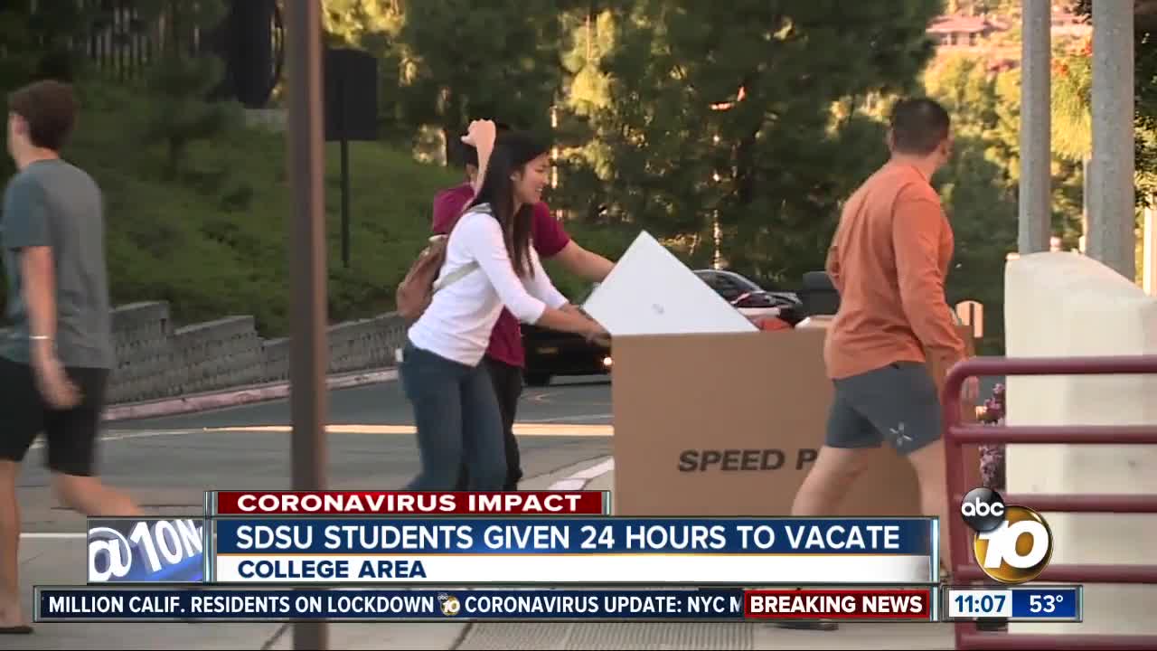 Students given 24-hour notice to move out due to virus spread