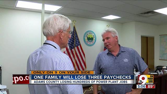 One Adams County family to lose three paychecks in power plant closures