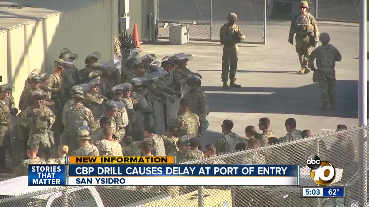 CBP drill causes delay at San Ysidro Port of Entry