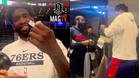 "How Do U Wear One" James Harden Gifts Joel Embiid A Rolex Watch For Winning 2023 NBA MVP! ⌚️