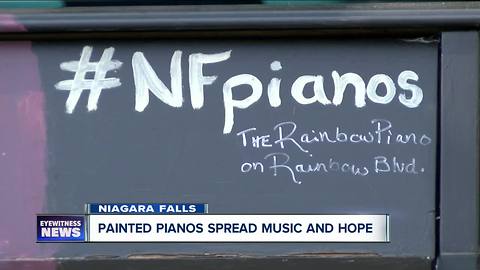 Painted street pianos spread positivity across Niagara Falls