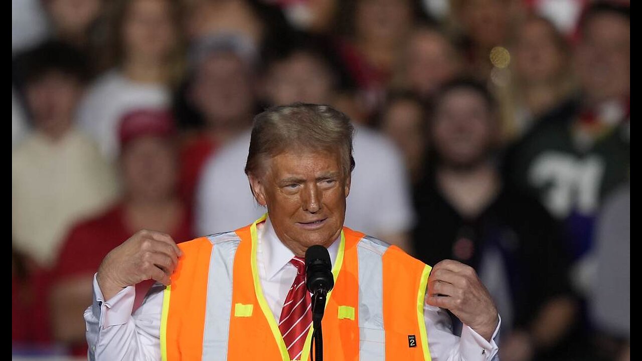 LEGEND Orange Vest-Wearing Trump Tells WI Crowd Hilarious Story of How Garbage Truck Ride