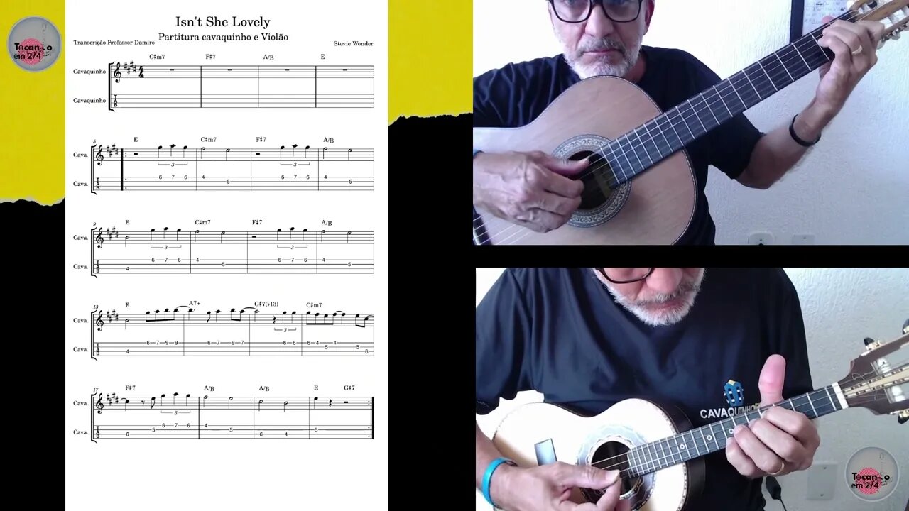 Isn’t She Lovely - (Partitura para cavaquinho e violão)