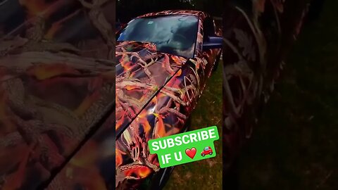 COOLEST CAR WRAP JOB? 🚗❤️🥰 #shorts #painting #carshow #carshorts #fordmustang #insta360 #coolcar