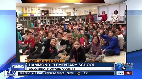 Good morning from Hammond Elementary School!