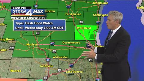 Flash Flood Watch in effect until Tuesday morning