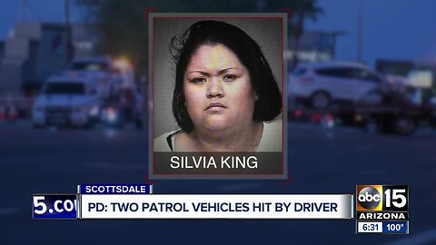 Two Scottsdale patrol vehicles hit by driver