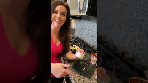 When she takes it out of the OVEN!