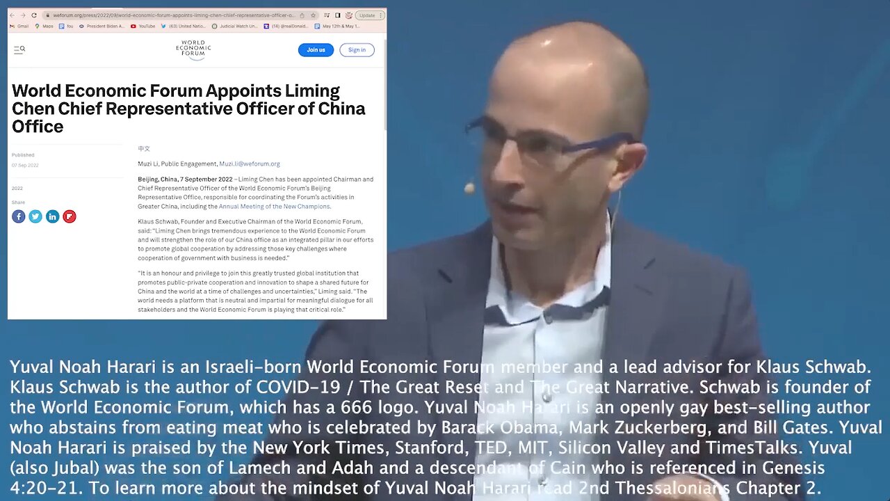 Yuval Noah Harari | "Many of Things I Talk About And People In the West React With Apprehension and FEAR, In CHINA the Reaction to Exactly the Same Topic Is EXCITEMENT! WOW We Can Do That!!!" - Yuval Noah Harari (Lead Klaus Schwab Advisor)