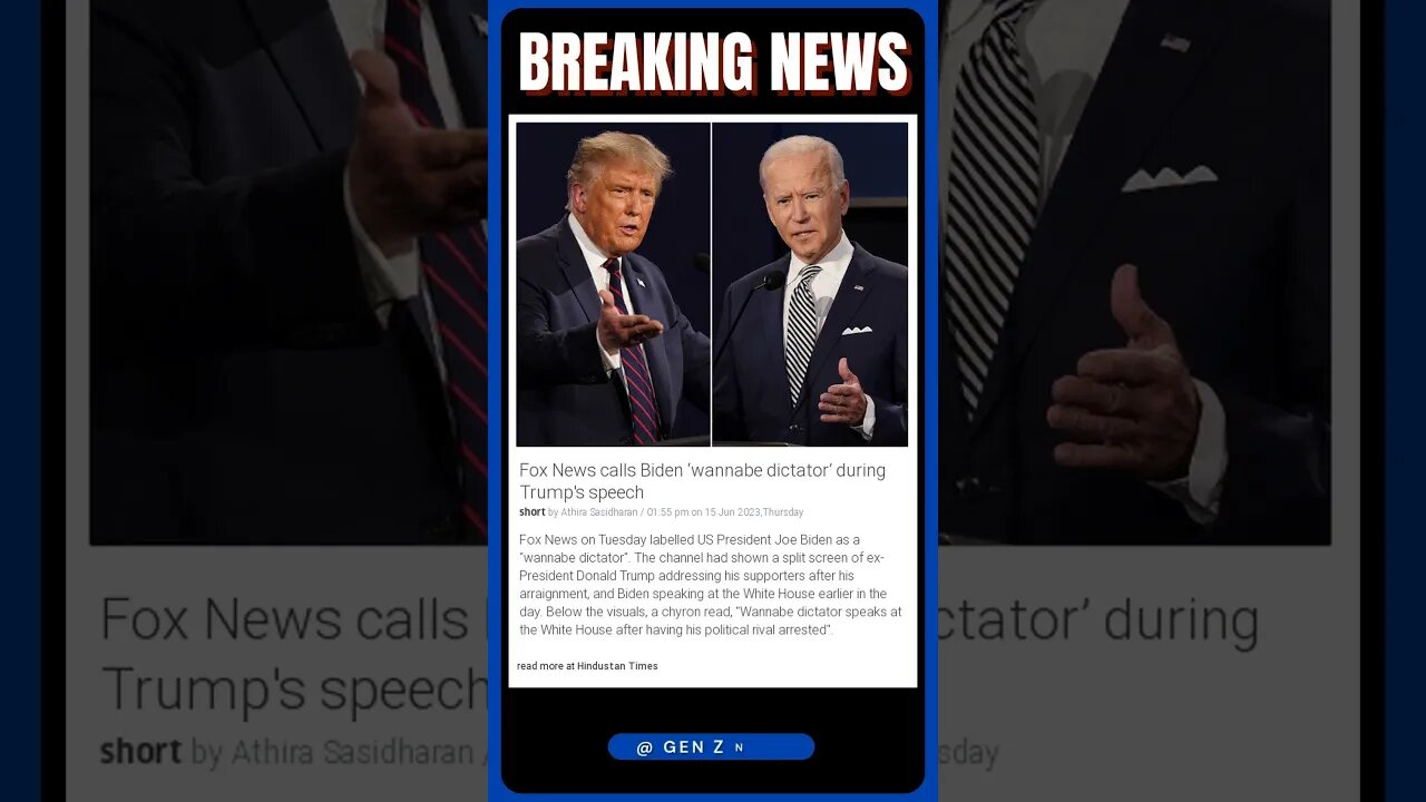Actual Information | Fox News Labels Biden "Wannabe Dictator": Criticism Ensues | #shorts #news