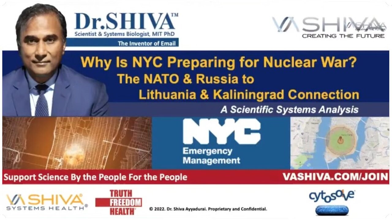 Dr.SHIVA LIVE: NYC Prepares for Nuclear War. Why? NATO & Russia to Lithuania & Kaliningrad History