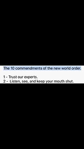 The 10 commendments of the new world order.