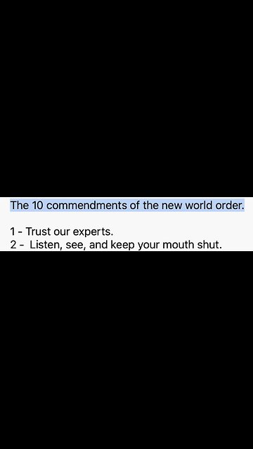 The 10 commendments of the new world order.