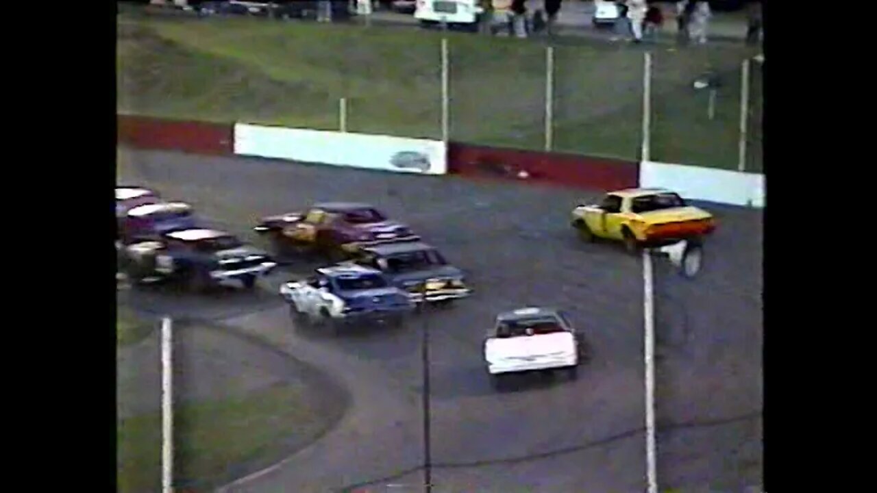 Jim's first time racing ever at the young age of 33! Wisconsin Dells Speedway 6/9/1995. (2)