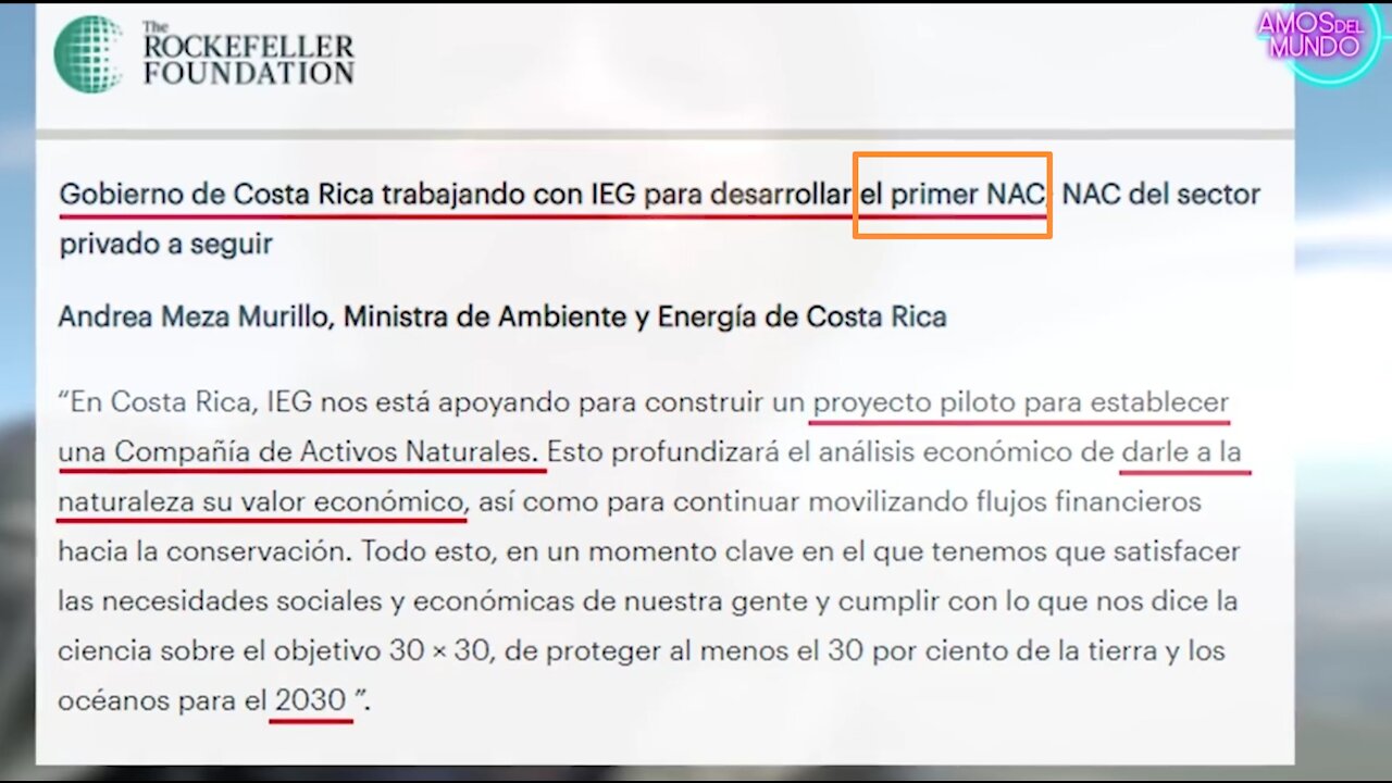 Capitalización de los recursos en Costa Rica - Los activos NAC (Agenda 2030 de la ONU).