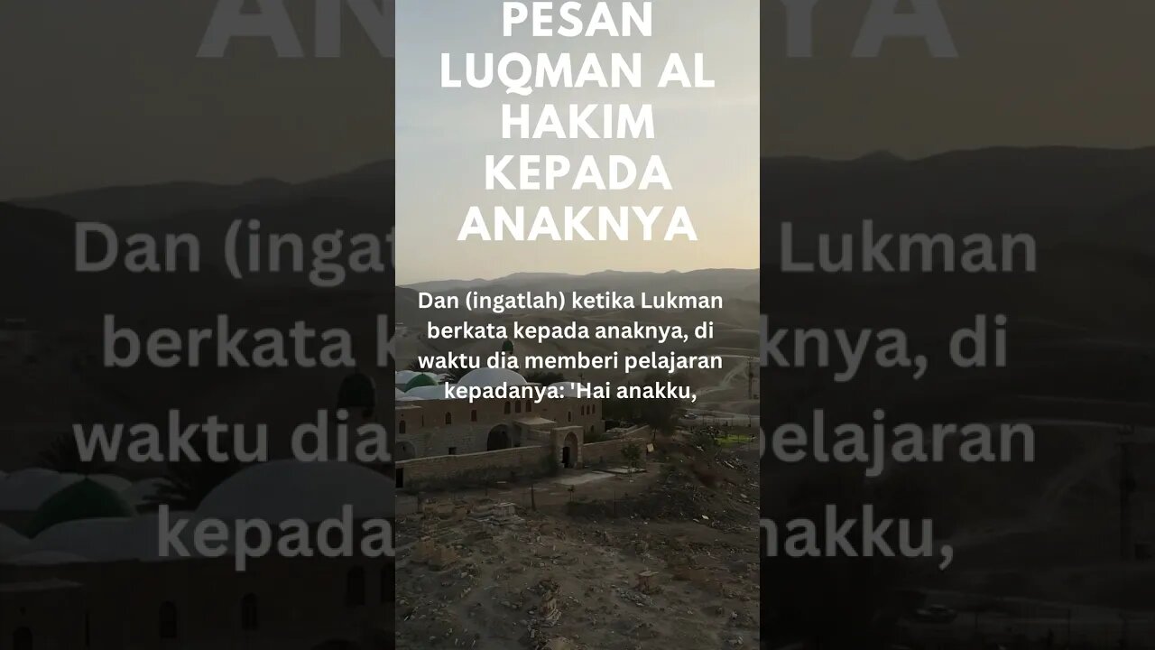 QUOTES ISLAMI:TAHUKAH KAMU PESAN LUQMAN AL HAKIM KE ANAKNYA?#shorts #shortsfeed #shortsquotes