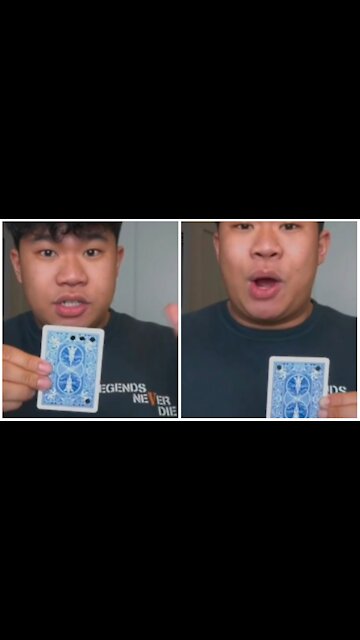 Amazing card holes magic tricks