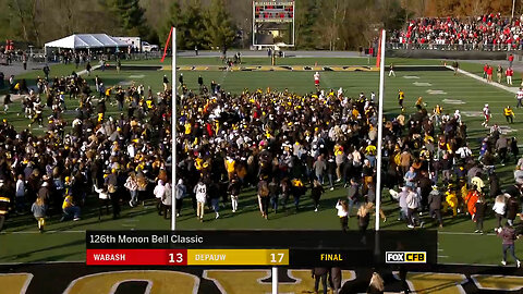 November 16, 2019 - 'Monon Bell Memory' : DePauw vs. Wabash (A Very Late Bomb)