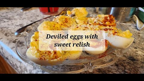 Deviled eggs with sweet relish