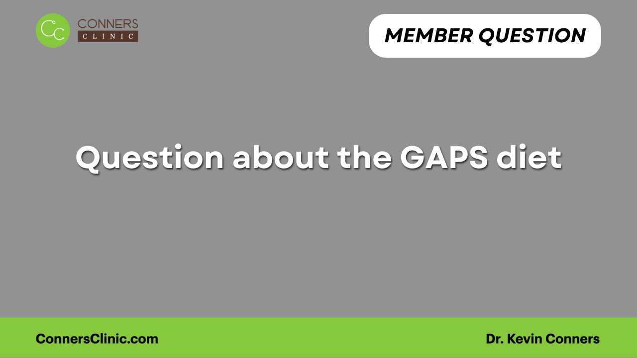 Question about the GAPS diet?