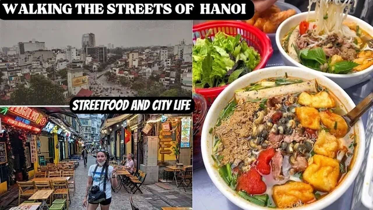 Hanoi City Walk | Trying Noodle Soup In Vietnam's Capital 🇻🇳