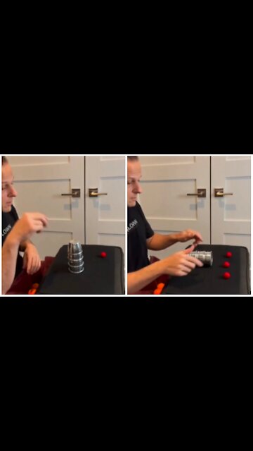 Magic tricks using cup and balls
